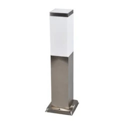 Lindby Sockelleuchte Lorian, 45 cm, Edelstahl, IP44, E27
