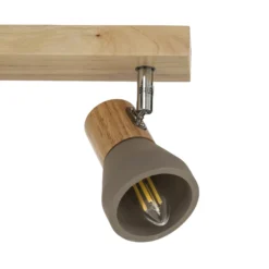 Lindby Strahler Filiz, 4-flammig, 77 cm, Holz, Beton, E14