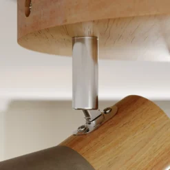 Lindby Strahler Filiz, 3-flg., Ø 20 cm, Holz, Beton, E14