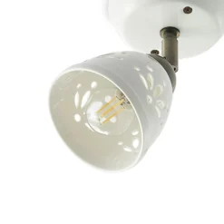 Lindby Strahler Sanrike, Höhe 16 cm, 1-flg., weiß, Keramik