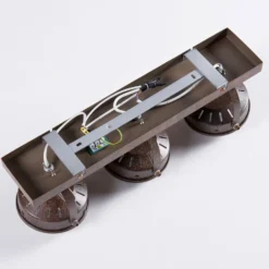 Lindby Strahler Tamin, 48 cm, rostfarben, 3-flammig, Glas