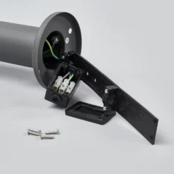 Lindby Wegelampe Djori, 80 cm, anthrazit, Edelstahl, E27