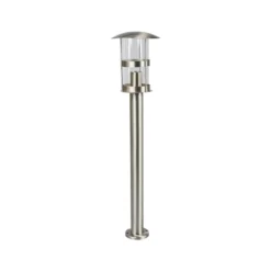 Lindby Wegelampe Noemi, grau, Edelstahl, 80 cm, IP44