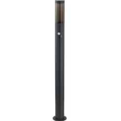 Lindby Wegelampe Statius, anthrazit, Eisen, 100 cm, Sensor