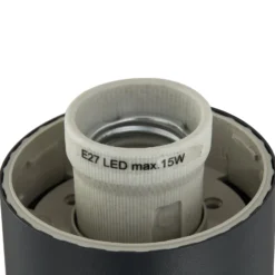 Lindby Wegelampe Statius, anthrazit, Eisen, 100 cm, Sensor