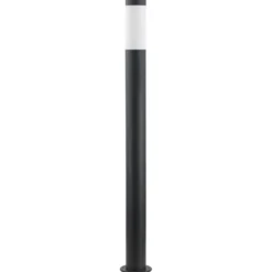 Lindby Wegelampe Statius, anthrazit/opal, Eisen, 100 cm