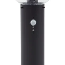 Lindby Wegeleuchte Dangan, klar, 90 cm, Glas, Sensor