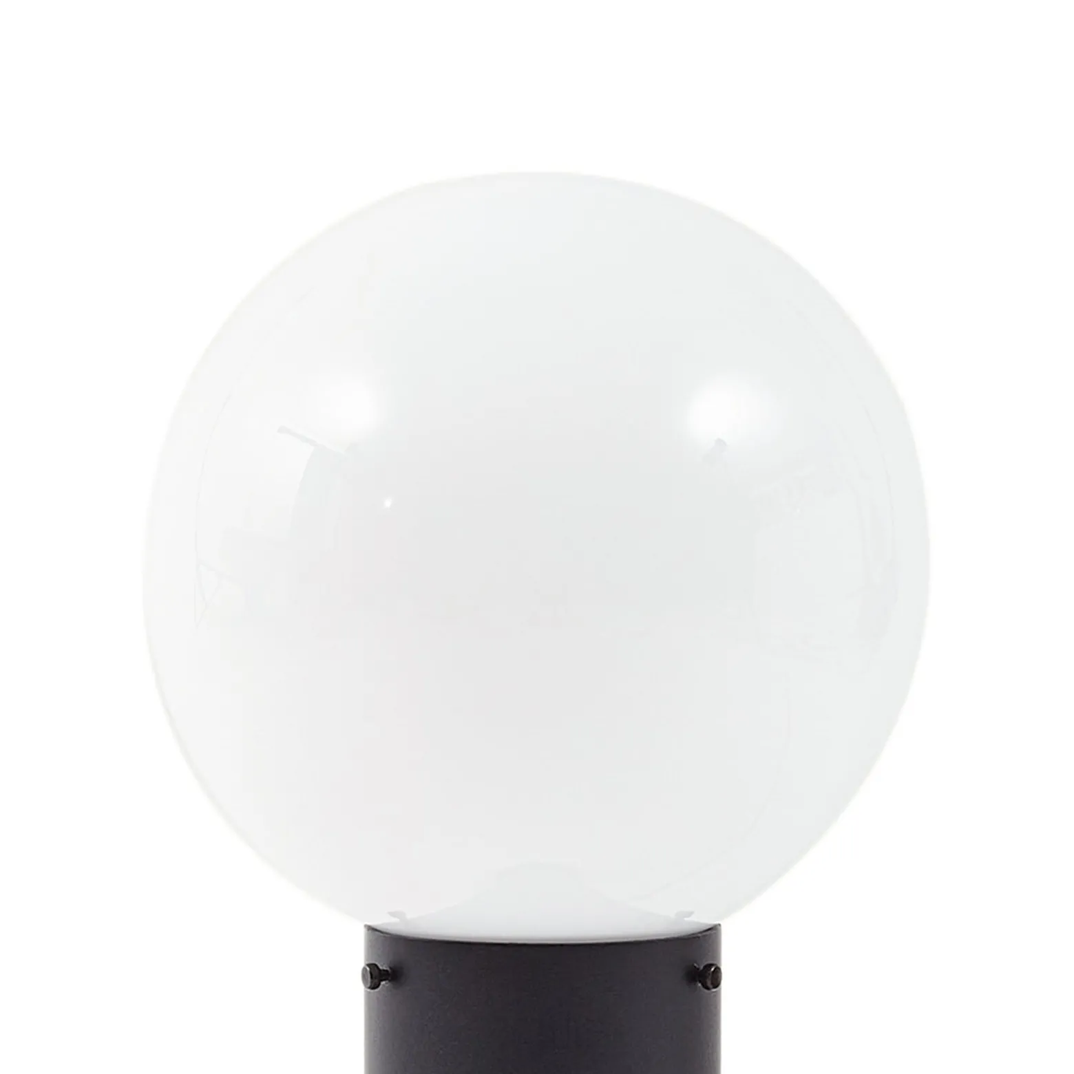 Lindby Wegeleuchte Dangan, schwarz/weiß, 90 cm, Glas, Sensor