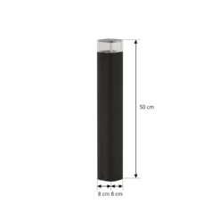 Lindby Wegeleuchte Halvar, 50 cm, schwarz, IP65, GU10