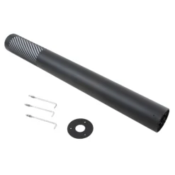 Lindby Wegeleuchte Lurinda, schwarz, Alu, Ø 10,5 cm