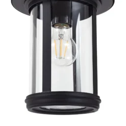 Lindby Wegeleuchte Zayn, schwarz, Glas, Höhe 109 cm, IP65
