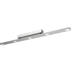 Längliche LED-Deckenlampe Pano, metallic