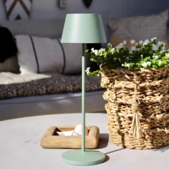 LOOM DESIGN LED-Akku-Terrassenlampe Modi grün-grau 36 cm CCT