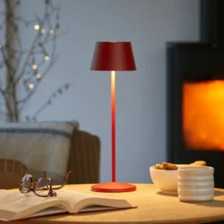 LOOM DESIGN LED-Akku-Terrassenlampe Modi rubinrot 36 cm CCT