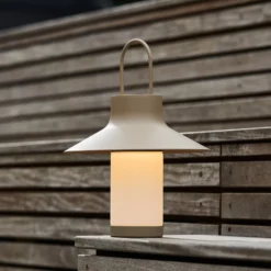 LOOM DESIGN LED-Akku-Tischleuchte Shadow Large, beige, IP65