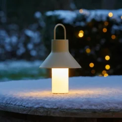 LOOM DESIGN LED-Akku-Tischleuchte Shadow Small, beige, IP65