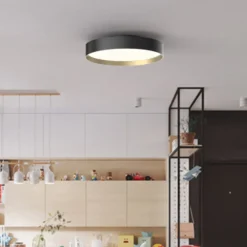 LOOM DESIGN LED-Deckenlampe Lucia schwarz/goldfarben Ø 45 cm