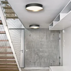 LOOM DESIGN LED-Deckenlampe Lucia schwarz/goldfarben Ø 35 cm