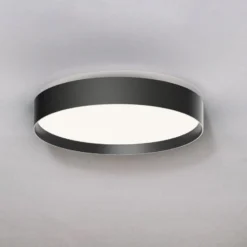 LOOM DESIGN LED-Deckenleuchte Lucia, schwarz, Ø 35 cm Alu