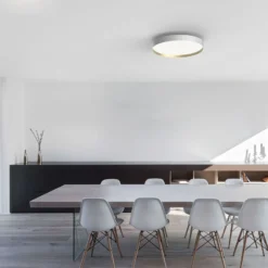 LOOM DESIGN LED-Deckenleuchte Lucia, weiß/goldfarben Ø 60 cm