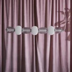 LOOM DESIGN LED-Hängelampe Pearl 7, grau/chrom, Glas, 110 cm
