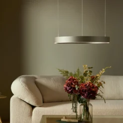 LOOM DESIGN LED-Hängelampe Velora, creme, Ø 60 cm, dim.