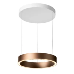 LOOM DESIGN LED-Hängelampe Velora karamellbraun, Ø40cm, dim.
