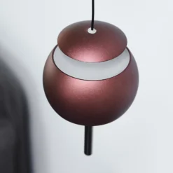 LOOM DESIGN LED-Hängeleuchte Parachute, braun, Ø 9,6 cm, Alu