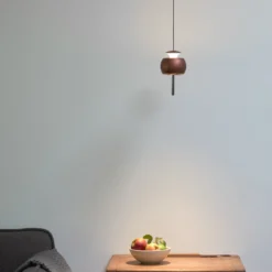 LOOM DESIGN LED-Hängeleuchte Parachute, braun, Ø 9,6 cm, Alu