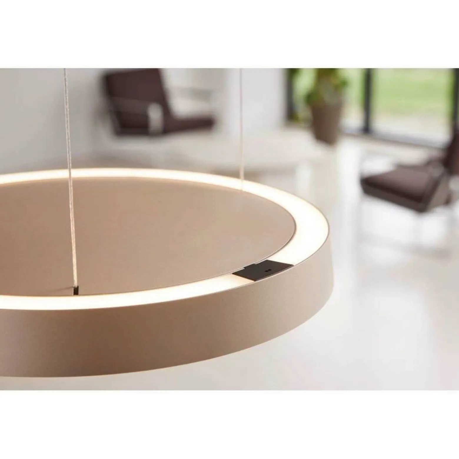 LOOM DESIGN LED-Pendelleuchte Avela, grau, Alu, Ø 36cm