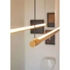 LOOM DESIGN LED-Pendelleuchte Straw 200, gold, Aluminium