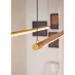 LOOM DESIGN LED-Pendelleuchte Straw 200, gold, Aluminium