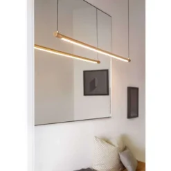 LOOM DESIGN LED-Pendelleuchte Straw 200, gold, Aluminium
