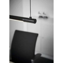 LOOM DESIGN LED-Pendelleuchte Straw 150, schwarz, Aluminium