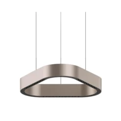 LOOM DESIGN LED-Pendelleuchte Trigon, creme, Alu, 40 cm