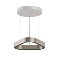 LOOM DESIGN LED-Pendelleuchte Trigon, creme, Alu, 40 cm