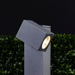 Lorik LED-Wegeleuchte mit flexiblem Kopf, grau