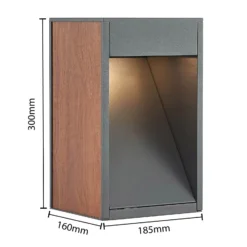 Lucande Ansala Sockelleuchte R7s mit Holzdekor