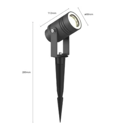Lucande Außenstrahler Galina, 4er-Set, Erdspieß, Stecker