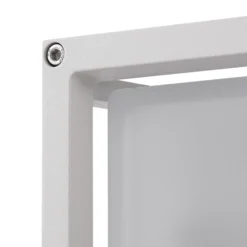 Lucande Außenwandlampe Aurelien, weiß, Sensor, 25 x 25 cm