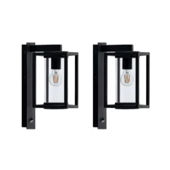 Lucande Außenwandlampe Ferda, 2er-Set, anthrazit Sensor IP44