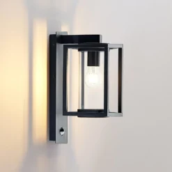 Lucande Außenwandlampe Ferda, 2er-Set, anthrazit Sensor IP44