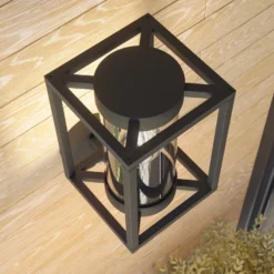 Lucande Außenwandlampe Ferda, Sensor Fassung oben, anthrazit