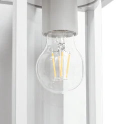 Lucande Außenwandlampe Ferda, Sensor, Fassung unten hellgrau