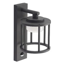 Lucande Außenwandleuchte Berenike, Sensor, anthrazit, Metall
