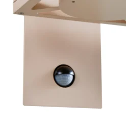 Lucande Außenwandleuchte Ferda, Sensor, Fassung unten, beige