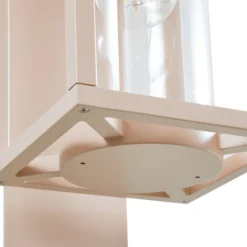 Lucande Außenwandleuchte Ferda, Sensor, Fassung unten, beige