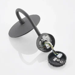 Lucande Außenwandleuchte Zamalino, 31 cm, anthrazit, Sensor