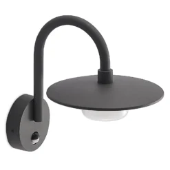 Lucande Außenwandleuchte Zamalino, 31 cm, anthrazit, Sensor