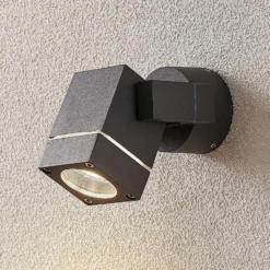Lucande Außenwandstrahler Kavuna, eckig, anthrazit, IP54